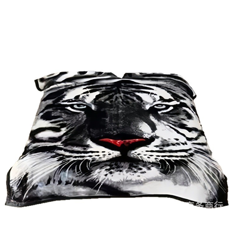 Raschel Blanket Animal Pattern Blanket Foreign Trade Export to the Middle East Full Wear Blanket Thickened Chemical Fiber Blanket Factory Direct Sale