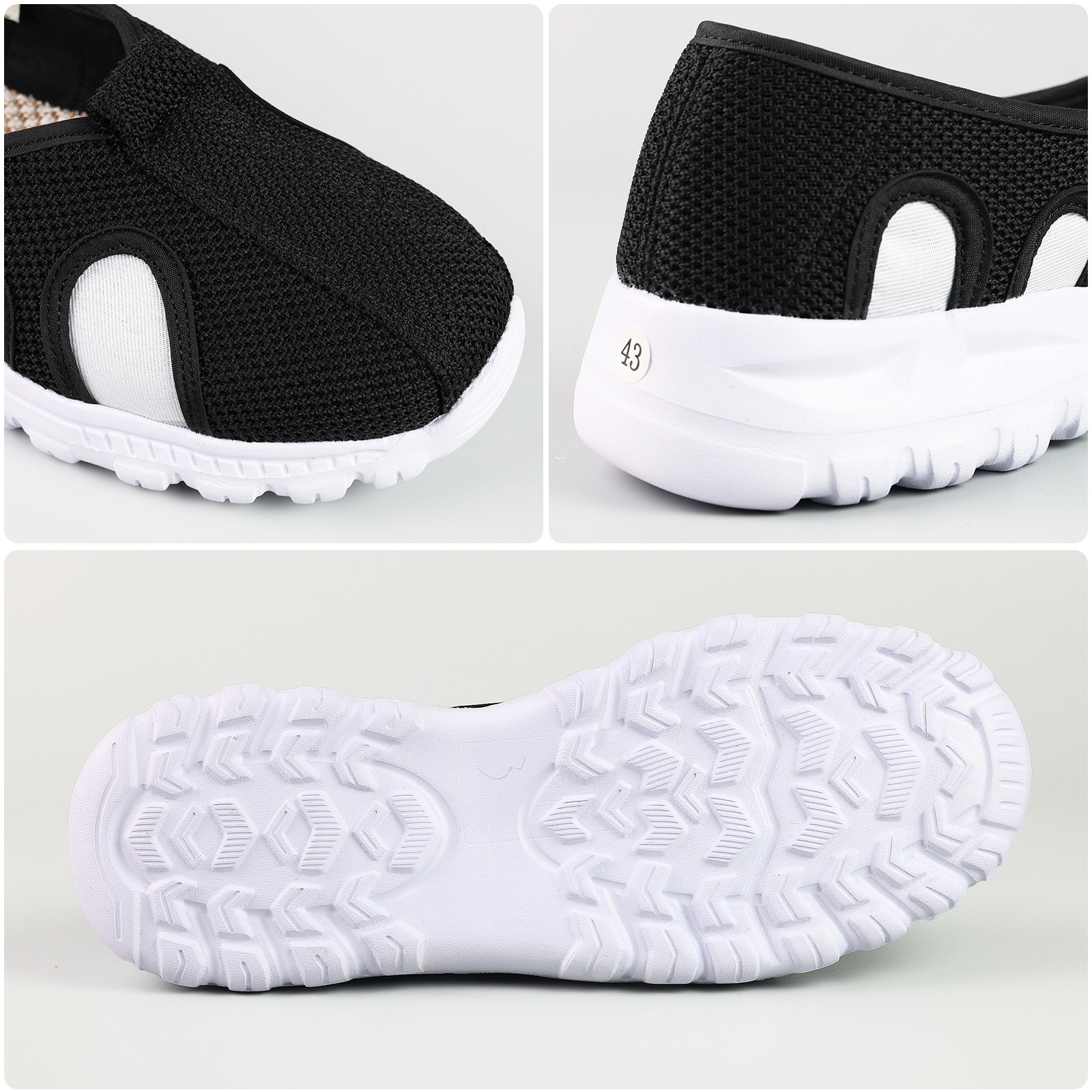 Spring, Summer, and Autumn Men's and Women's Black Taoist Long-Sleeve Woven Black and Blue Lightweight Non-Slip Practice Cloth Shoes Ten Directions Shoes