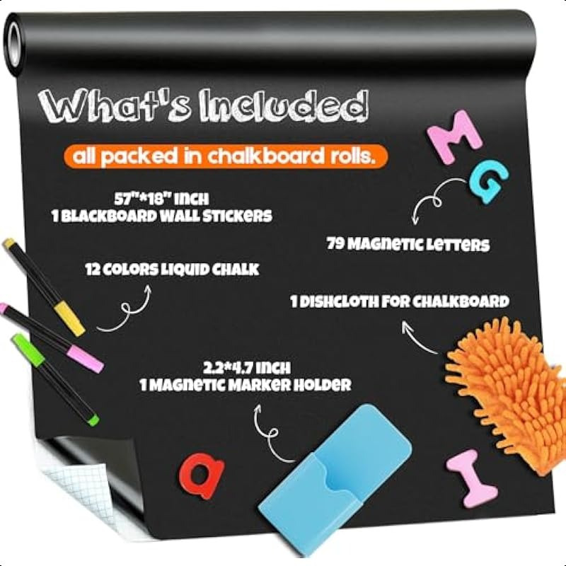 Magnetic blackboard wall contact paper-self-adhesive universal home, classroom, office, game room