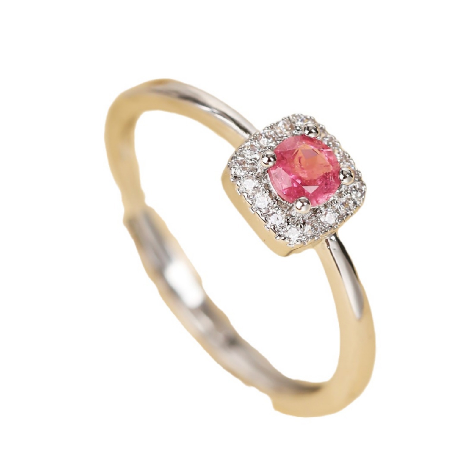 Tr-024 Natural Colored Gemstone Ring Wholesale Inlaid Tourmaline/Transparent/Purple Tooth Black 4mm Gemstone Fashion Opening