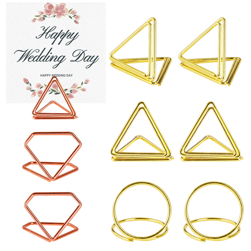 Кросс-бодерный креативный треугольный двуслойный держатель визиток креативный настольный стенд держатель заметок металлический держатель сообщений