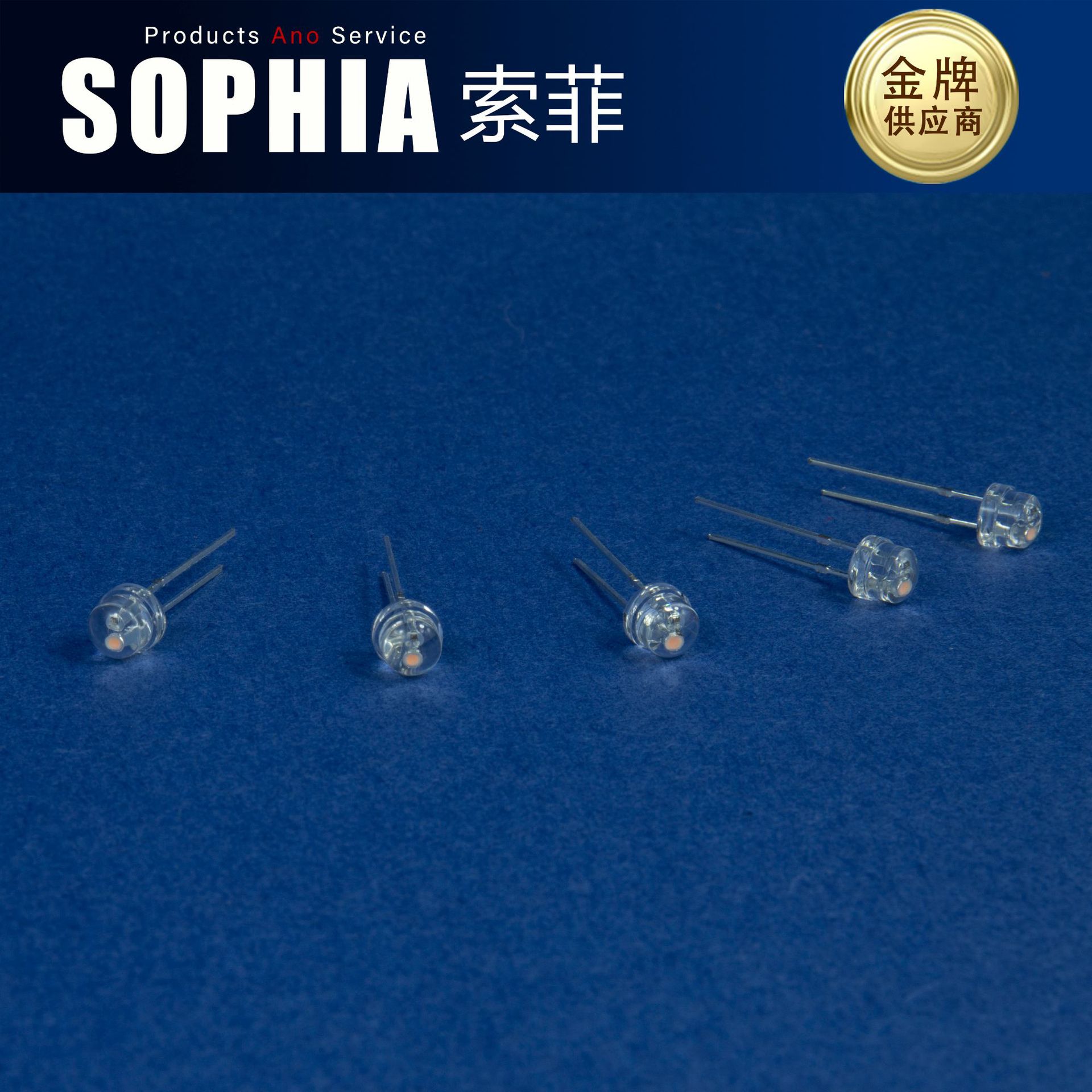 Factory direct supply F5 straw hat white LED lamp beads luminous angle 120 degrees highlight Ra ≥ 97 straight LED lamp beads