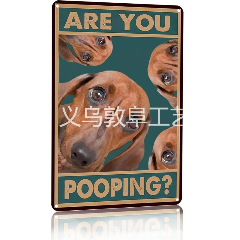 Tinplate retro listing animal personality decoration metal craft tin painting factory wholesale