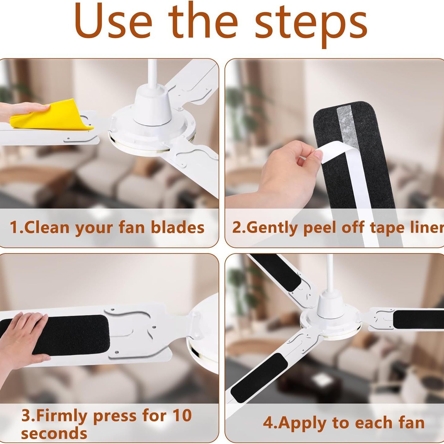 Amazon's Best-Selling Ceiling Fan Activated Carbon Filter Cotton Fan Blade Coconut Efficient Air Purification G4 Purifier