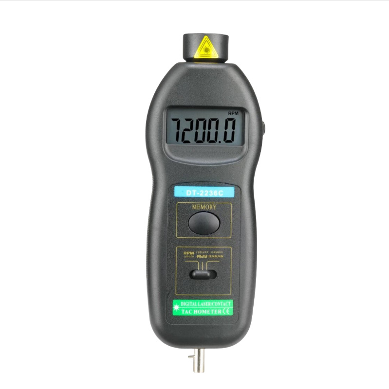 Dt2234C Photoelectric Contact Dual-Purpose Tachometer and Linear Speedometer Laser Tachometer Dt2236C High-Precision Speedometer