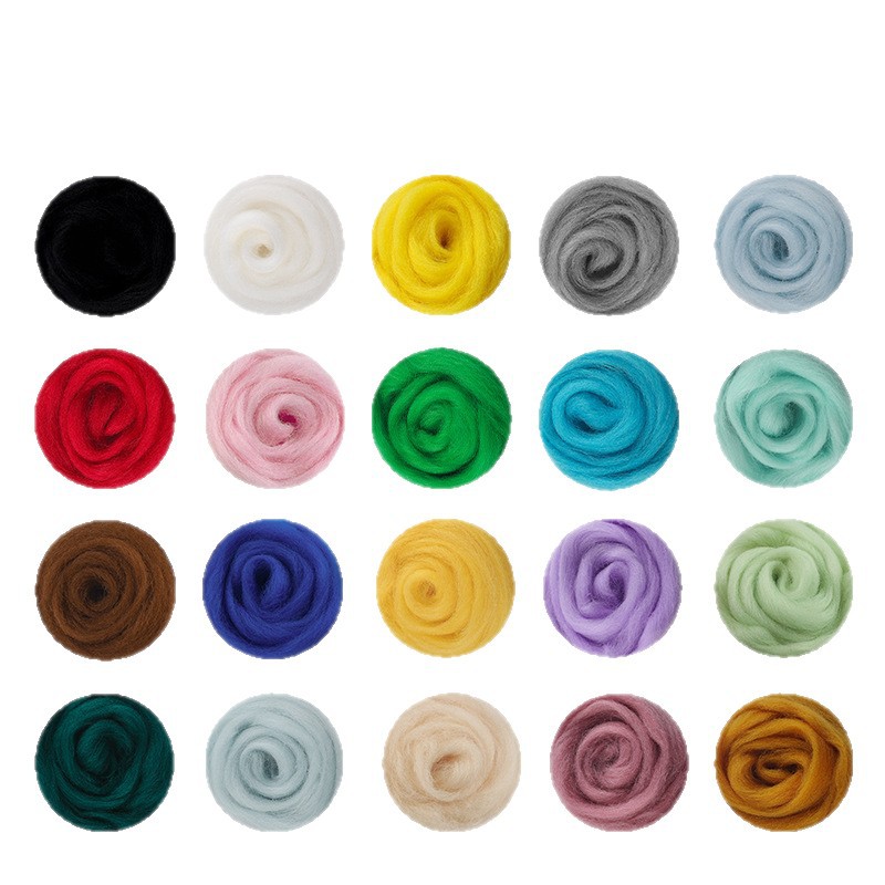 DIY Wool Felt Materials Wet Felt Needle Felt Colorful Wool Strips Wet Felt Wool Wholesale Creative Gifts