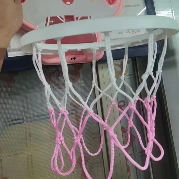 Children's basketball frame net basket net two-color three-color manufacturer in stock bold standard Net buckle polypropylene fiber basketball net