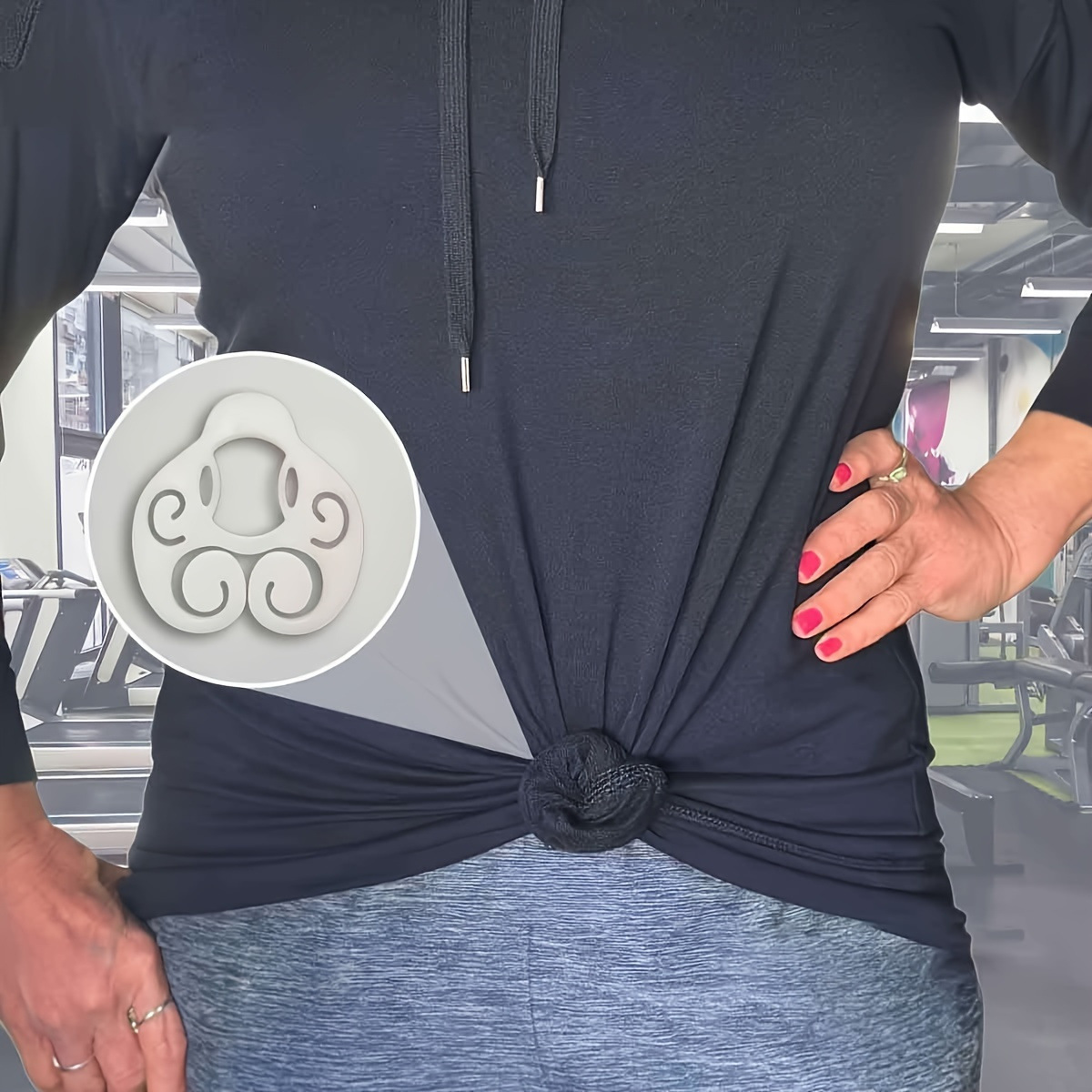 Amazon Cross-border New Women's Top Cinch Clip Shirt Tight Clip Women's Top Shirt Tight Clip