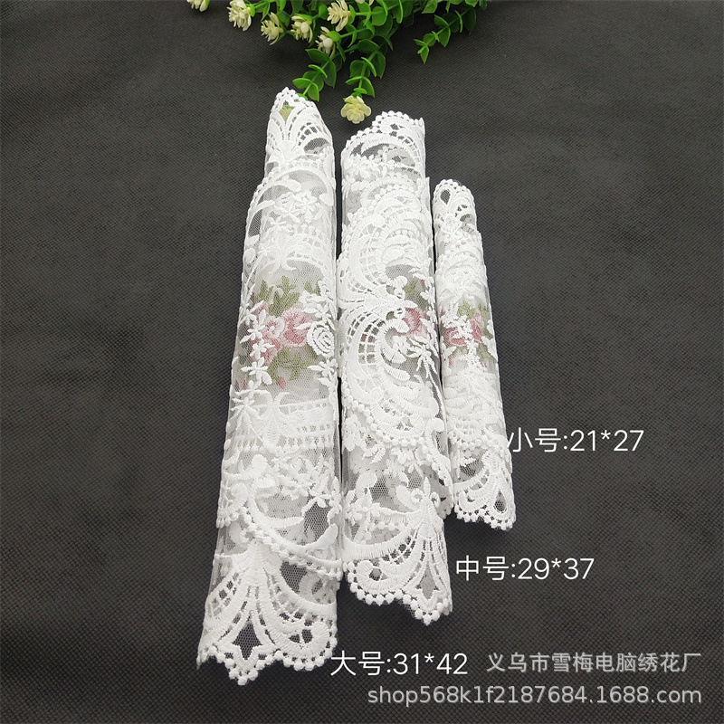 European Style Placemat Embroidered Vintage Lace Coffee Table Mat Dustproof Cover Towel Shooting Props Sofa Mat Decorative Plate Mat Napkin