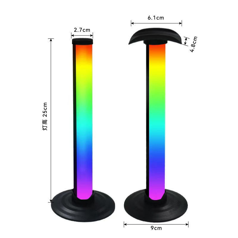 USB Button Headphone Stand Desktop Atmosphere Light Gaming Room Computer Rgb Fantasy Decorative Light Headphone Display Stand