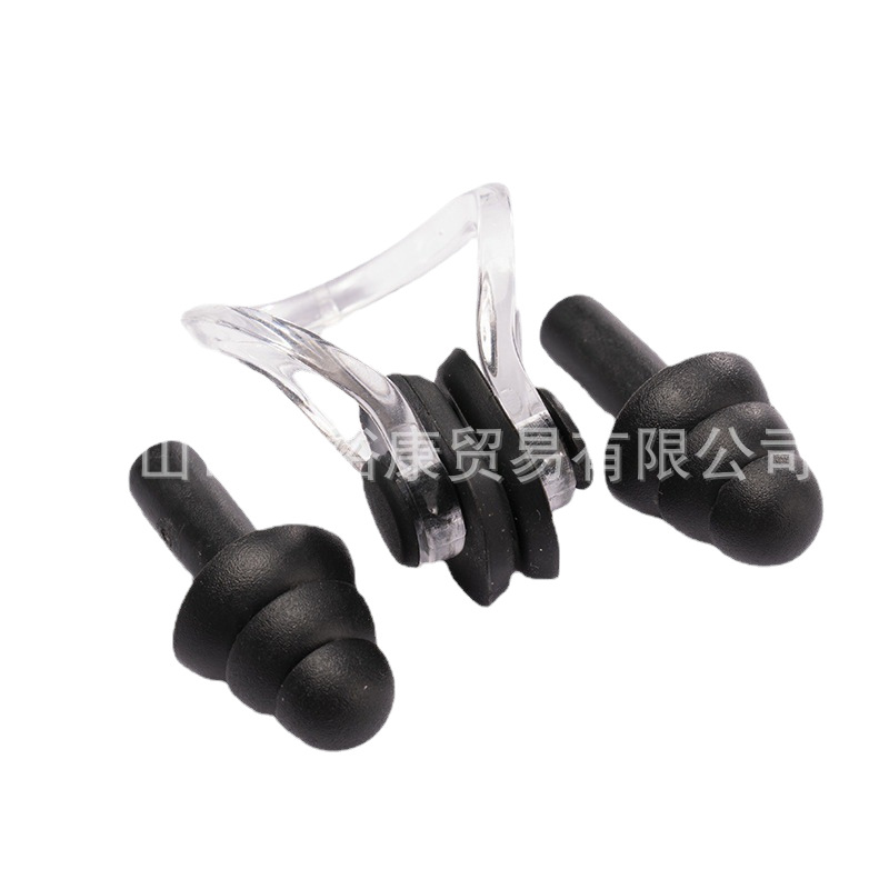 Bag swimming nose clip earplug swimming tools waterproof silicone earplug nose clip suit factory direct sales