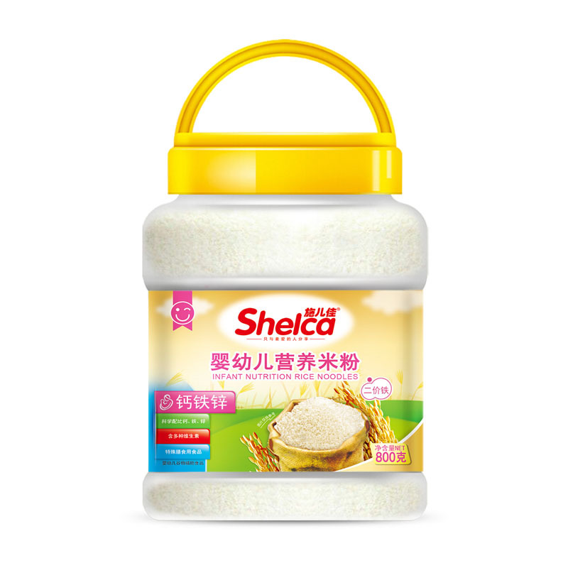 Shierjia large barrel of rice flour baby nutrition complementary food rice paste 800g powder Flake multi-formula wholesale