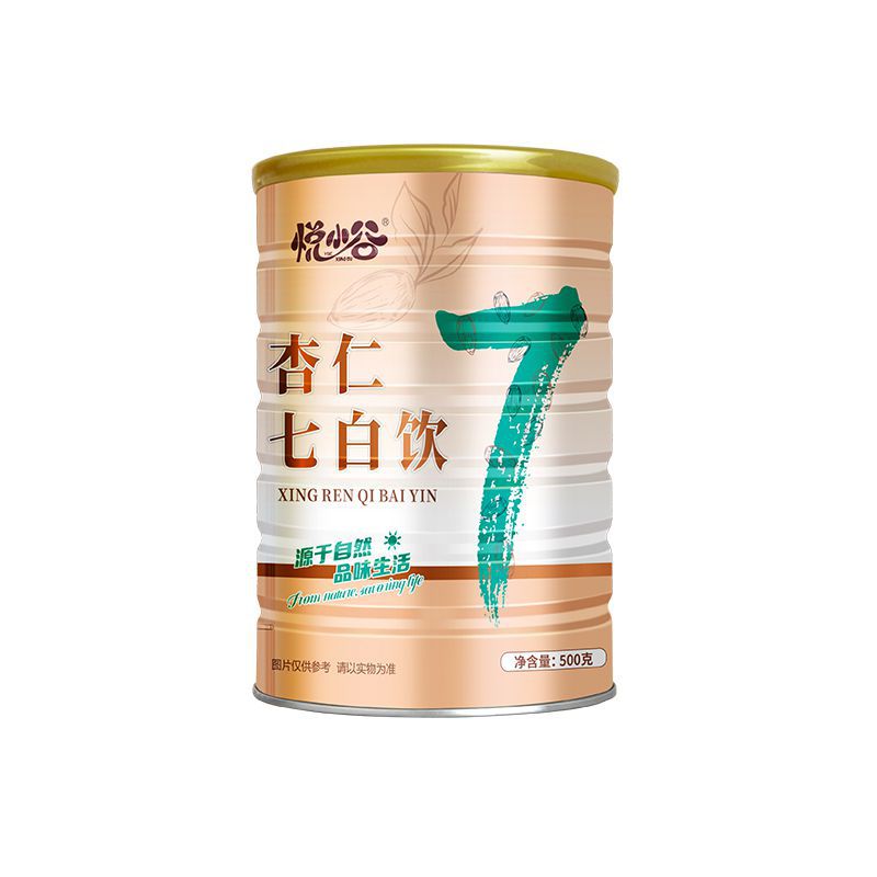 in stock Daifa Almond Qibai Drink 500g Canned Almond Powder Coix Seed Powder Breakfast Daifa Satiety Without Sucrose