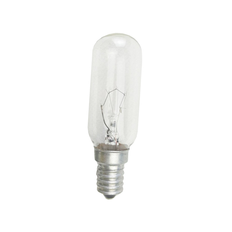 E14 Screw Refrigerator Bulb Tungsten Filament Lamp 220V/40 Cylindrical Bulb Equipment Lighting Soaked Crystal Chandelier