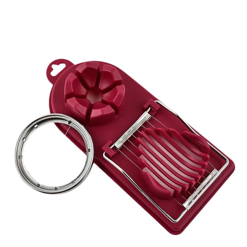 Egg Slicer Multifunctional Household Egg Cutter Three-In-One Preserved Egg Peeler and Egg Slicer Divider