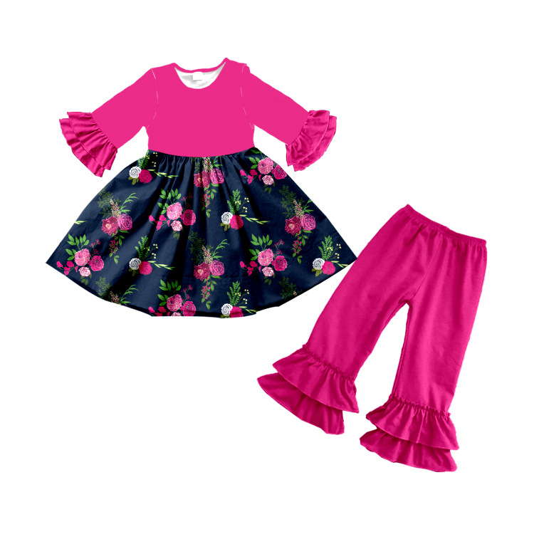 High-Quality Foreign Trade Children's Clothing Printed Children's Cute Creative Customized Autumn Suit