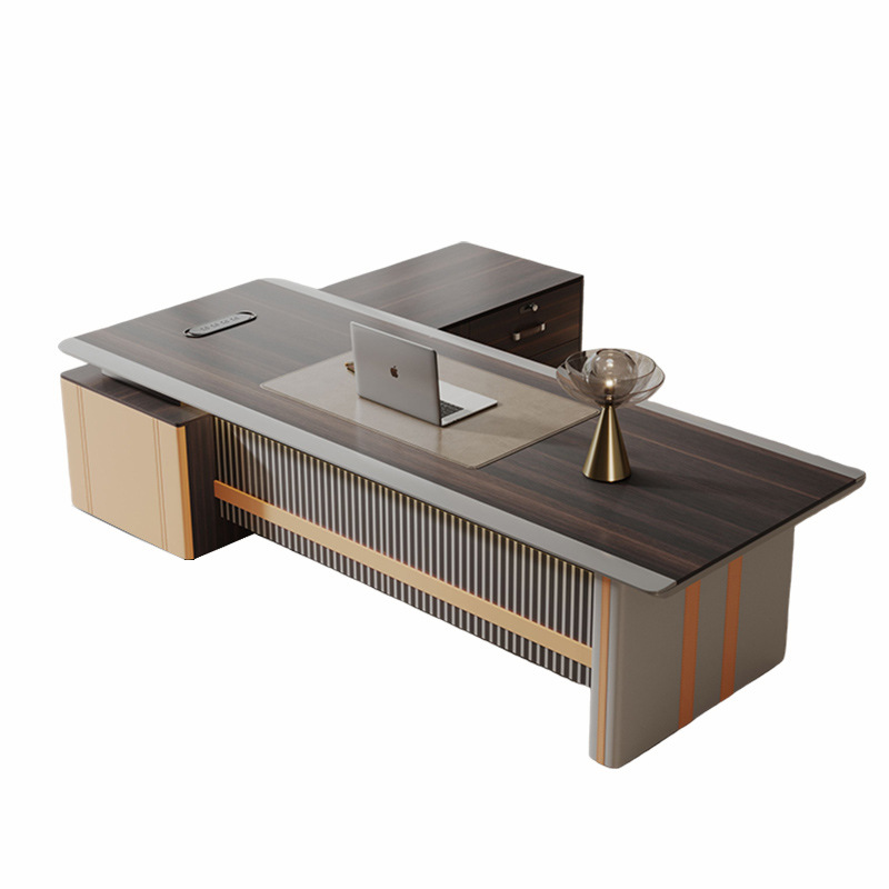 Foshan Office furniture boss table simple modern light luxury chairman Office Office Office office desk office table and chair combination