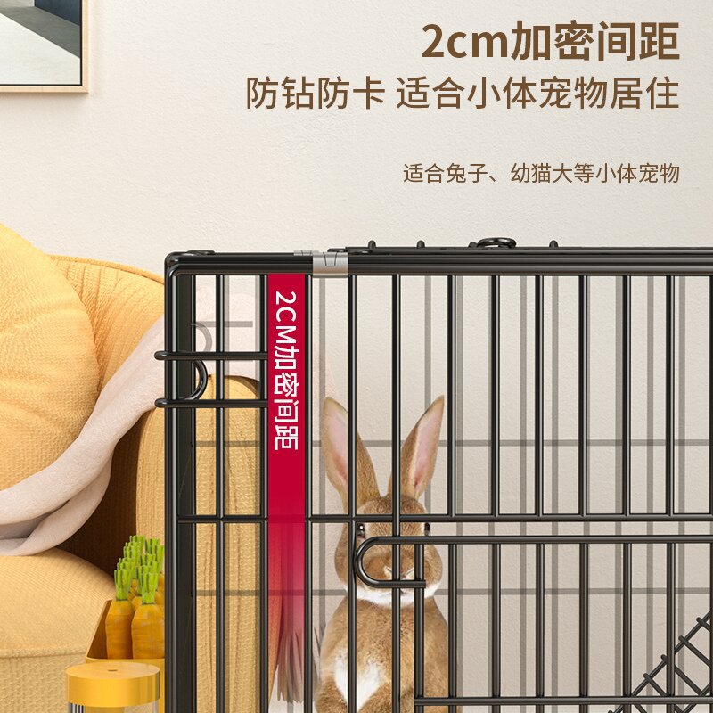 Rabbit Cage for Home Indoor Special Large Guinea Pig Guinea Pig Pastoral Golden Flower Rat Cage Automatic Feces Cleaning Pet Rabbit Nest