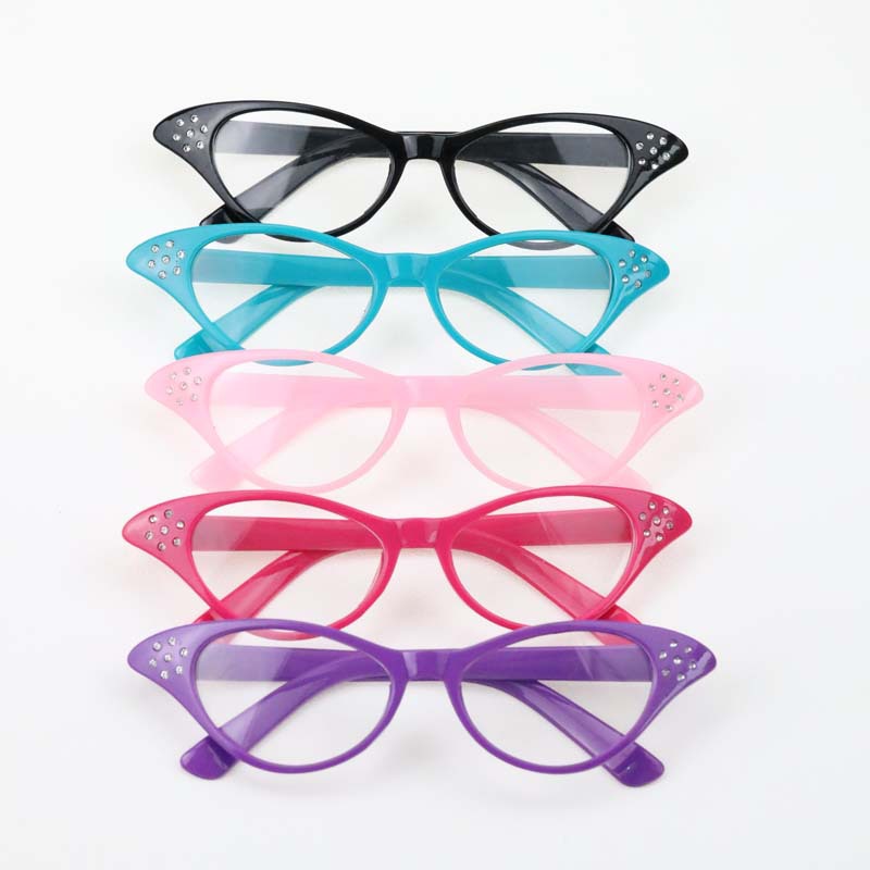 Big Sale 2025 Wholesale Adult and Kidsren's Glasses Korean Style Men's and Women's Retro Glasses Cat Eye Decorative Flat Mirror Plum Blossom