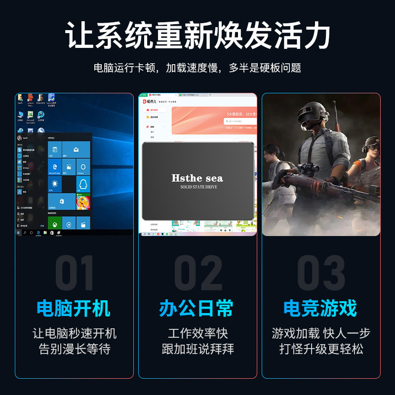 New SSD solid state drive 120G 240G 512G 1T desktop notebook universal 2.5 inch SATA3 wholesale