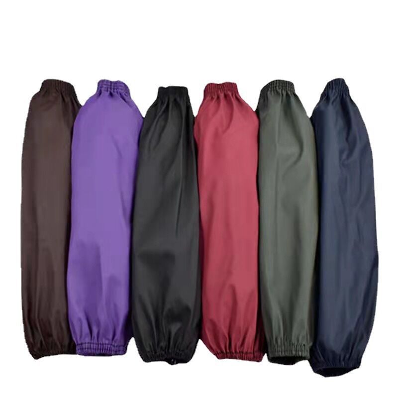 Leather Waterproof and Oil-Proof Labor Protection Sleeves for Men, Anti-Dirty Sleeves for Adults and Women, Work Arm Sleeves, Winter Pu Kitchen Sleeves