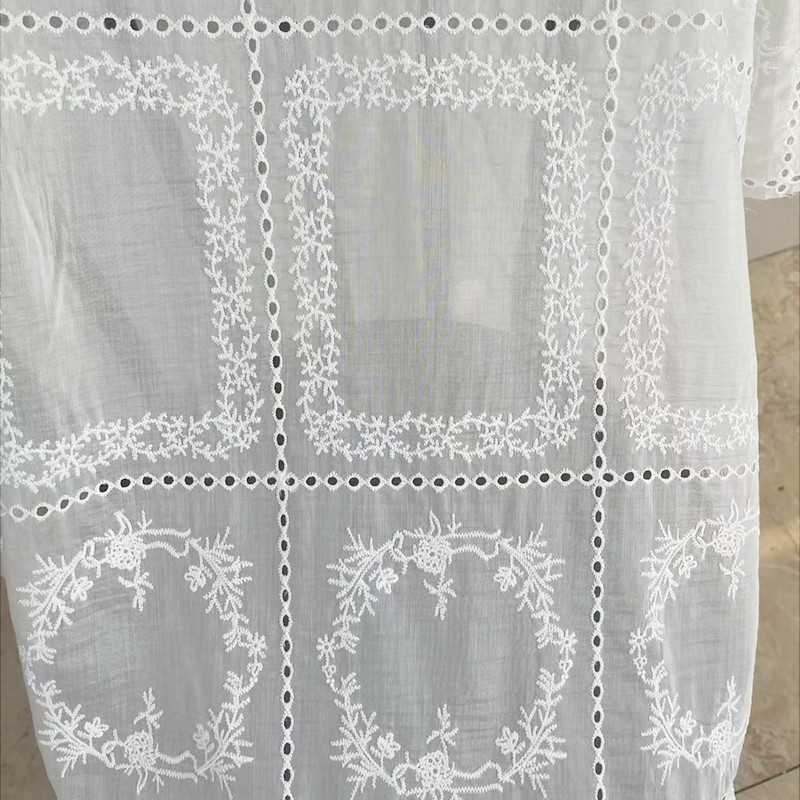 Новая высококачественная вышивка из тенсела, клетчатая ткань для детских платьев