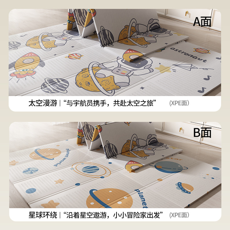 Manufacturer Wholesale Xpe Crawling Mat Thickeneded Baby Double-Sided Printing Foldableable Foam Mat Baby Crawling Mat Home