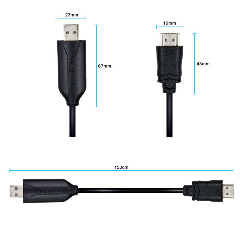 USB3.0 TO HDMI conversion line computer transfer video USB adapter HDMI output 1080P 60HZ