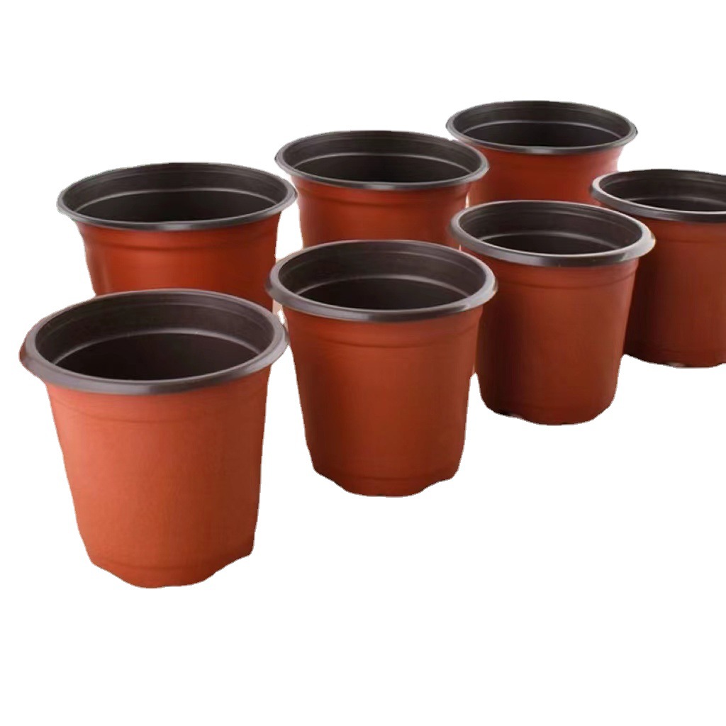 Two-color seedling flower pot soft plastic flower pot strawberry succulent cultivation pot landscape flower pot extra-large thickened disposable flower pot