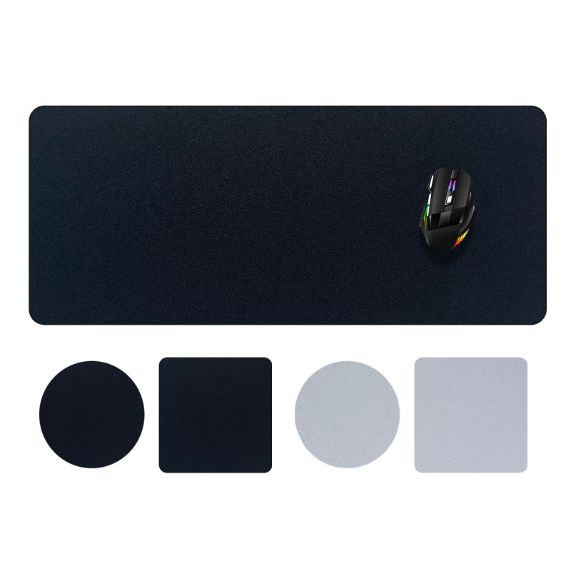 Advertising Mouse Pad Source Manufacturer Home Office Anti-Slip Edge Oversized Stain-Resistant Mouse Pad Pure Black Ready Stock