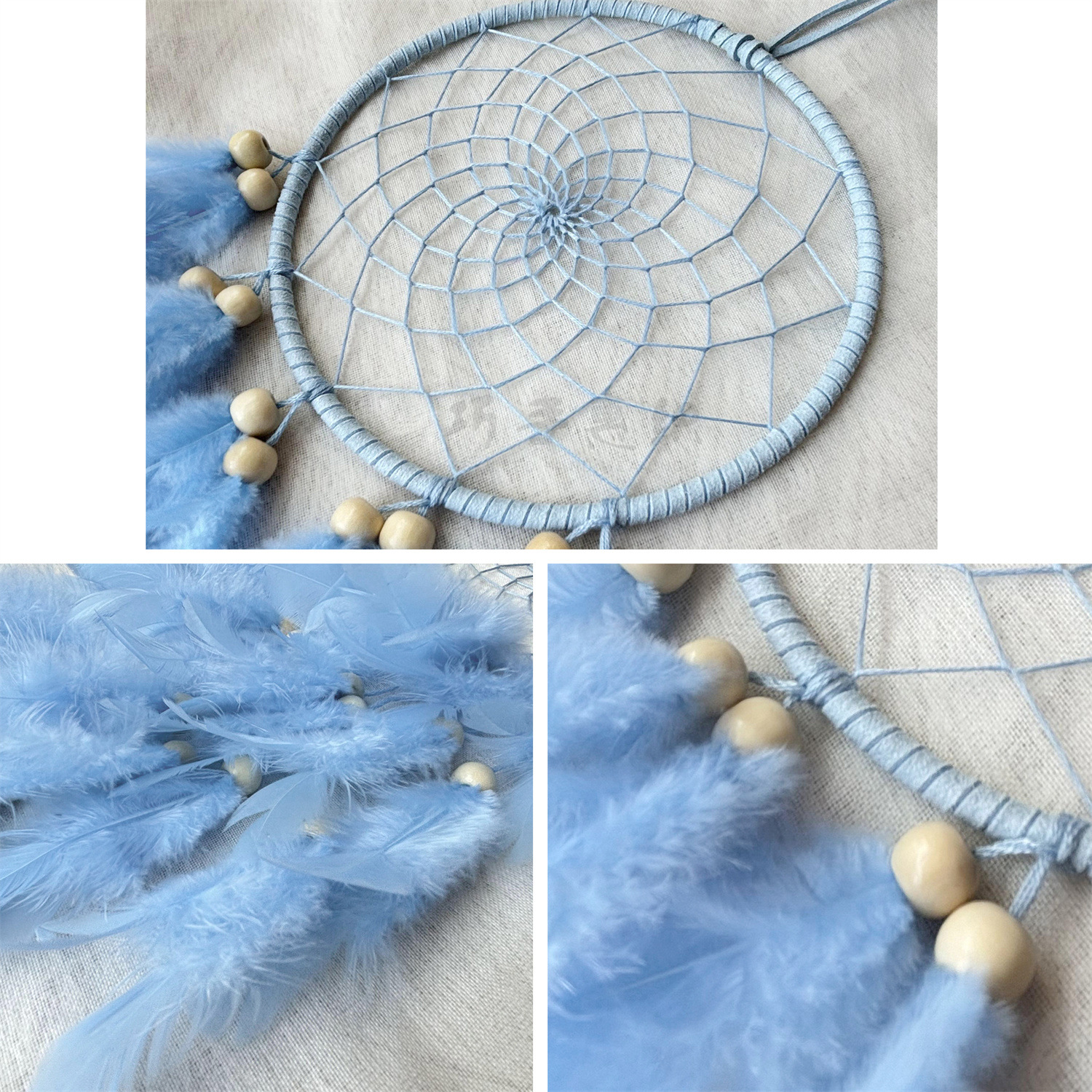 Mori Girl Heart Dream Catcher Net Pendant Creative Room Decorations Wall Hanging Handmade Crafts Pendant