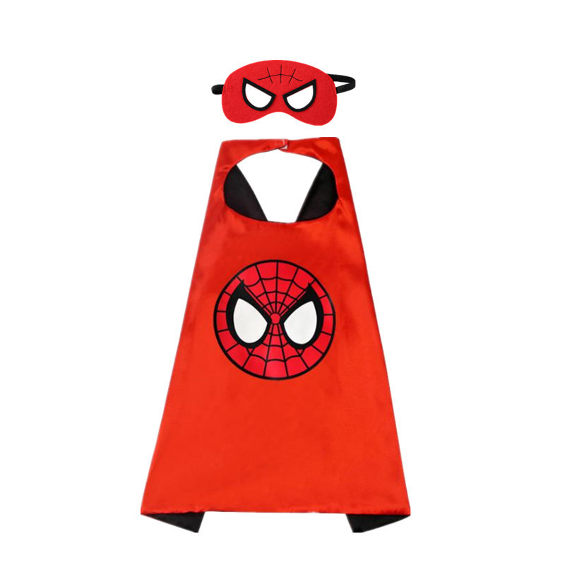 Kids Halloween Cloak Poncho Superhero Costume Spiderman Hulk Cos Halloween Kids Costume