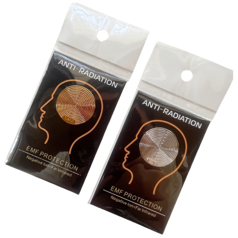 Кросс-бордерная поставка защитной наклейки от 5G ЭМП с 24К металлической катушкой для мобильного телефона