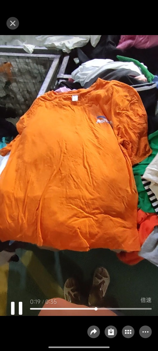 Second-Hand Clothes Old Export to Africa and Southeast Asia Cross-Border Supply Live Broadcast Women's T-Shirts Short Fashion Sold by the Pound