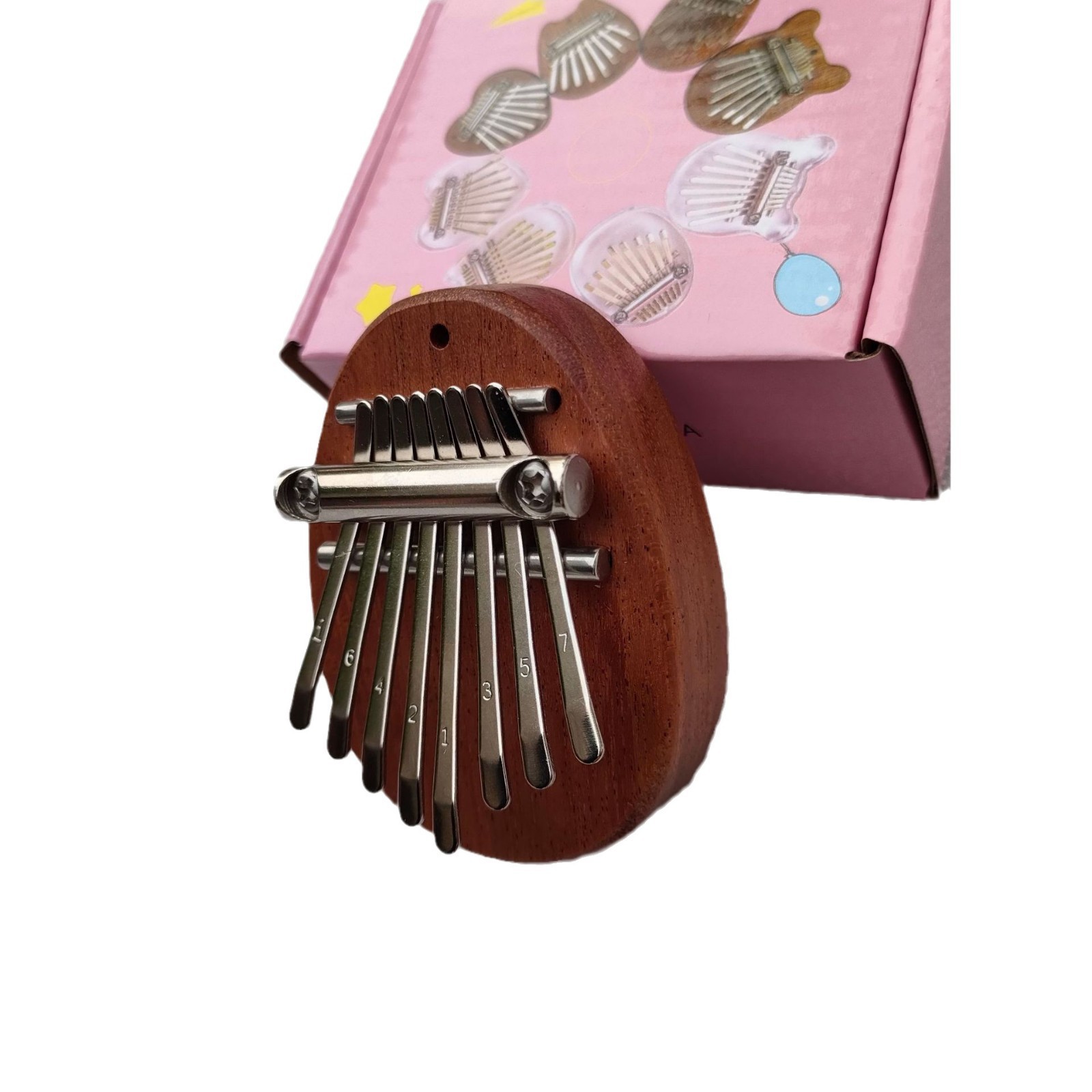 Foreign Trade Exclusive Small 8-Tone Thumb Piano Pendant Mini Kalimba Dropshipping Labeling Cross-Border Hot-Selling Finger Piano
