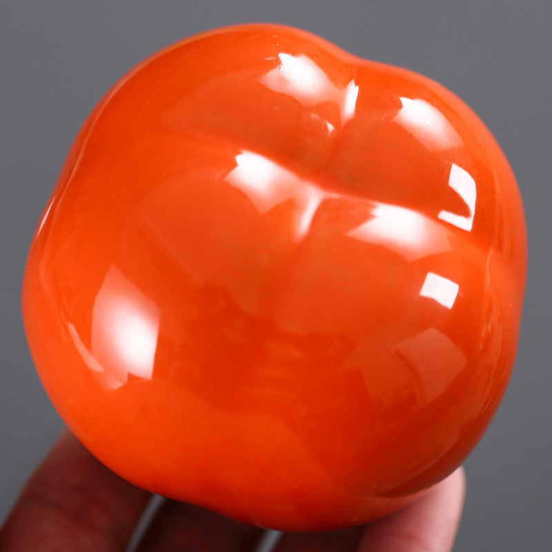 Persimmon Tea Pot Persimmon Ruyi Candy Pot Wedding Gift Candy Pot Ceramic Small Candy Pot Special Price