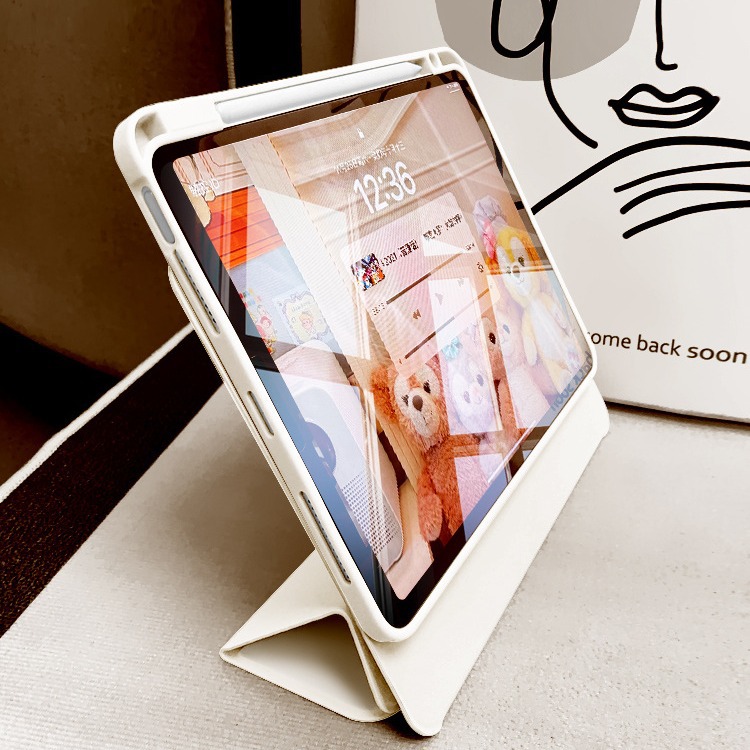 Suitable for 2025Ipadmini7 Protective Case Magnetic Split Air5 Set 720 ° Swivel Apple Pro 11inch Flat