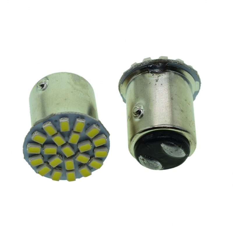 New flash brake light LED car brake light BA15D long bright 12v truck brake flash light turn signal