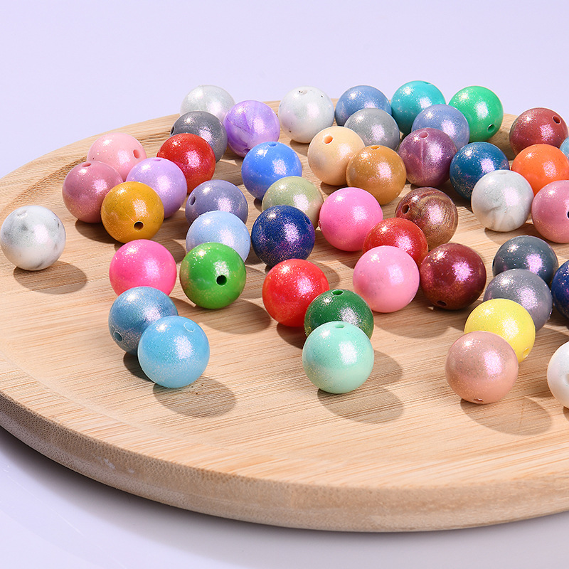 Cross-Border Silicone Beads Round 15mm Round Beads Food Grade Baby Silicone Beads Jewelry Kidsren's Pacifier Chain Accessories Now