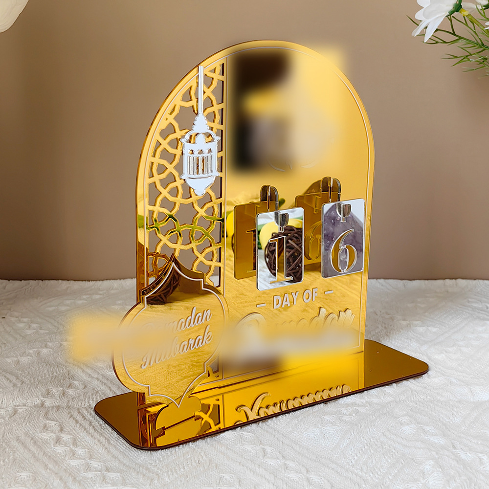 Bt268-271 Cross-Border Middle East Holiday Countdown Calendar Acrylic Table Home Decoration Desktop Combination Display