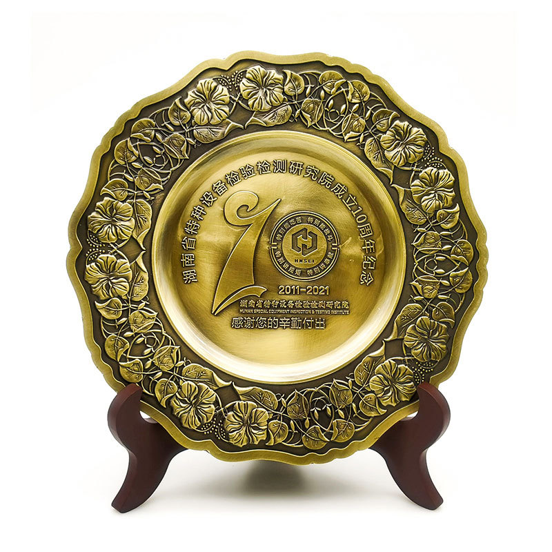 12 Zodiac Commemorative Plate Stereoscopic Desktop Decoration Metal Medal Commemorative Plate School Celebration Cultural and Creative Commemorative Gift Commemorative Plate