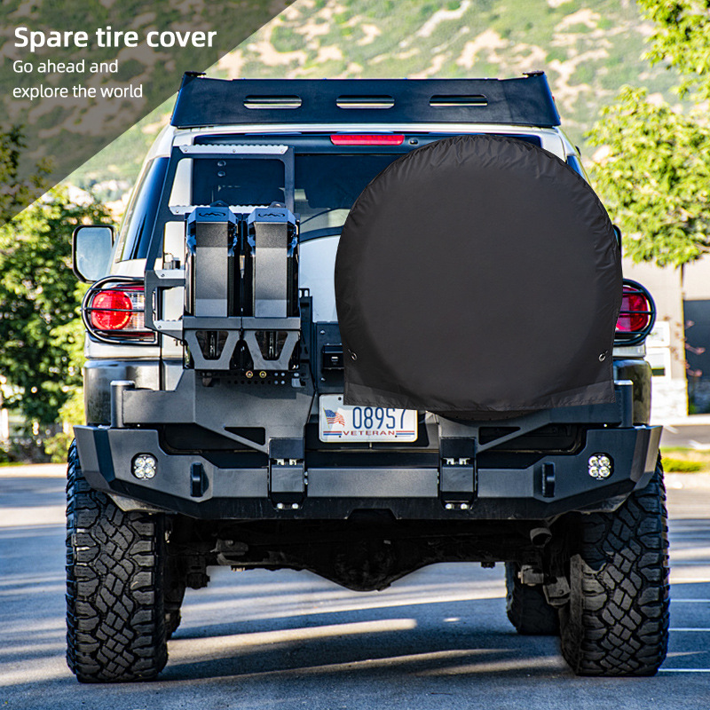 Car Spare Wheel Cover 210D Silver-Coated Oxford Cloth Waterproof Sun Protection Anti-Dirty Tire Cover Universal Tire Cover