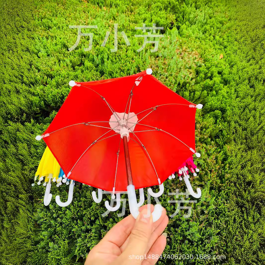 Motorcycle Small Umbrella Toy Umbrella Decoration Ultra-small Umbrella Photography Props Umbrella Baby Cartoon Small Umbrella Pure Color Stand Umbrella