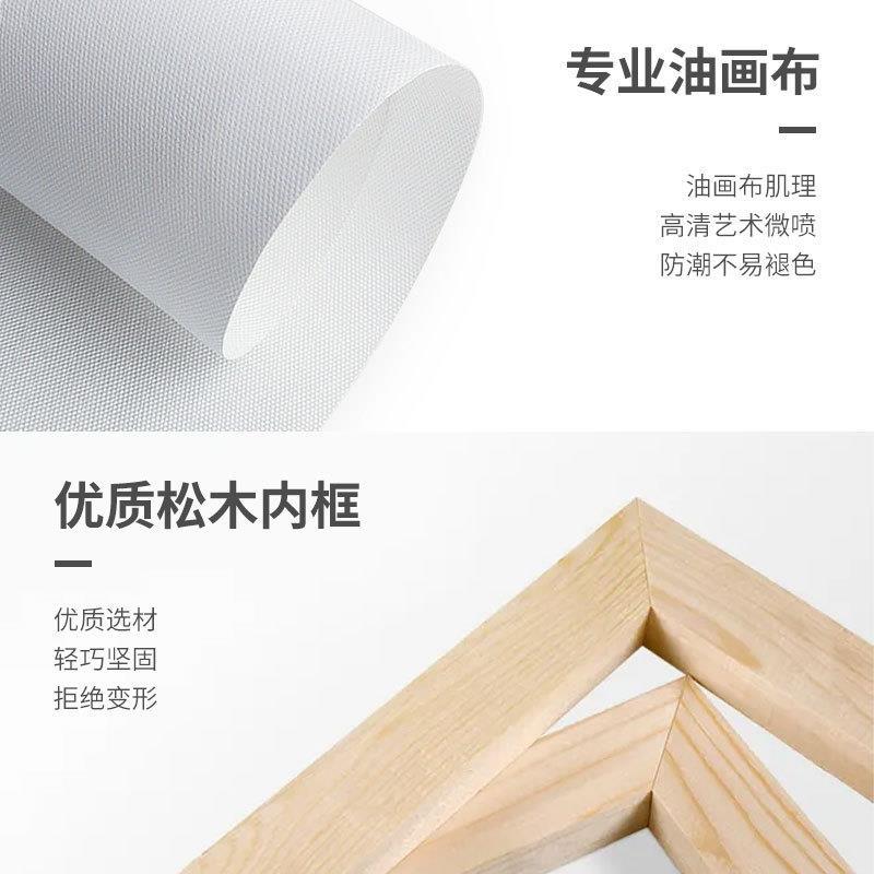 Cross-border oil canvas painting core custom printing foreign trade canvas painting decoration frameless painting hanging axis painting stretched frame painting factory