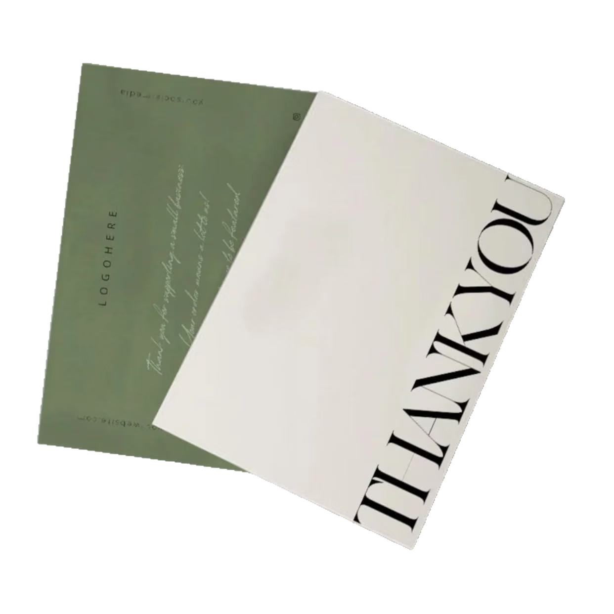 Thank you card Chinese and English custom printed packaging card after-sales card folding greeting card