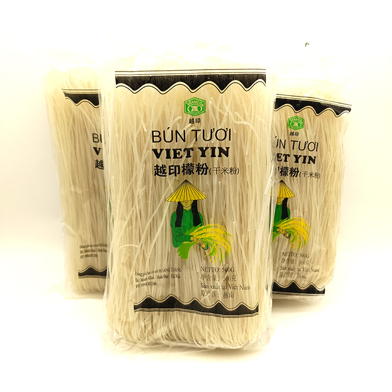 Оптовая продажа вьетнамской рисовой лапши Bun Tuoi 500г, сухой лимонный порошок, круглая мука, куриный порошок, специальность