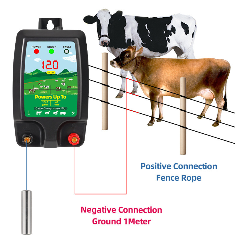 Pulse electronic fence export model pasture livestock breeding cattle and sheep high voltage protection net intelligent fence host