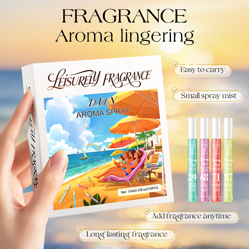 Cross-Border Perfume Brazilian Alcohol-Free Digital Book Set 10ml Hair and Body Fragrance Spray with Long-Lasting Fragrance