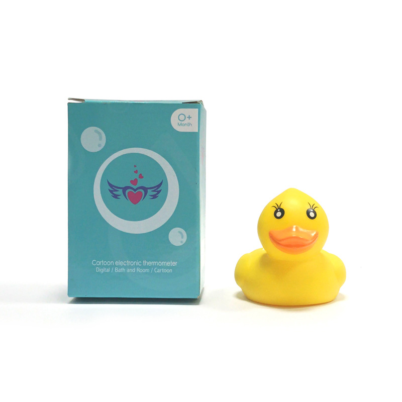 Cartoon baby water thermometer bath toy simple version small yellow duck digital display temperature measuring water thermometer for children Bath