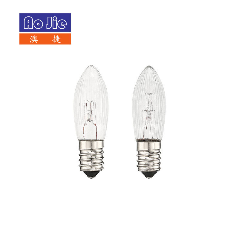 Factory Direct E10 C6 LED olive bubble (1LED/2LED) full grain bubble/half grain bubble pattern bubble